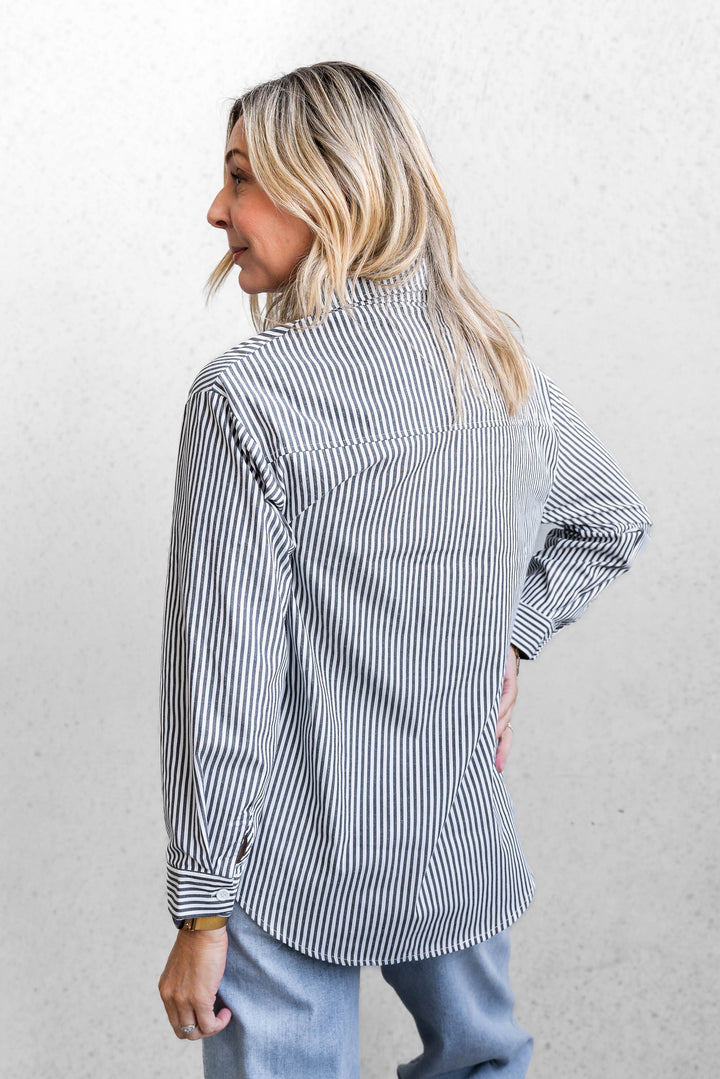 Classic Stripe Shirt - White / Black