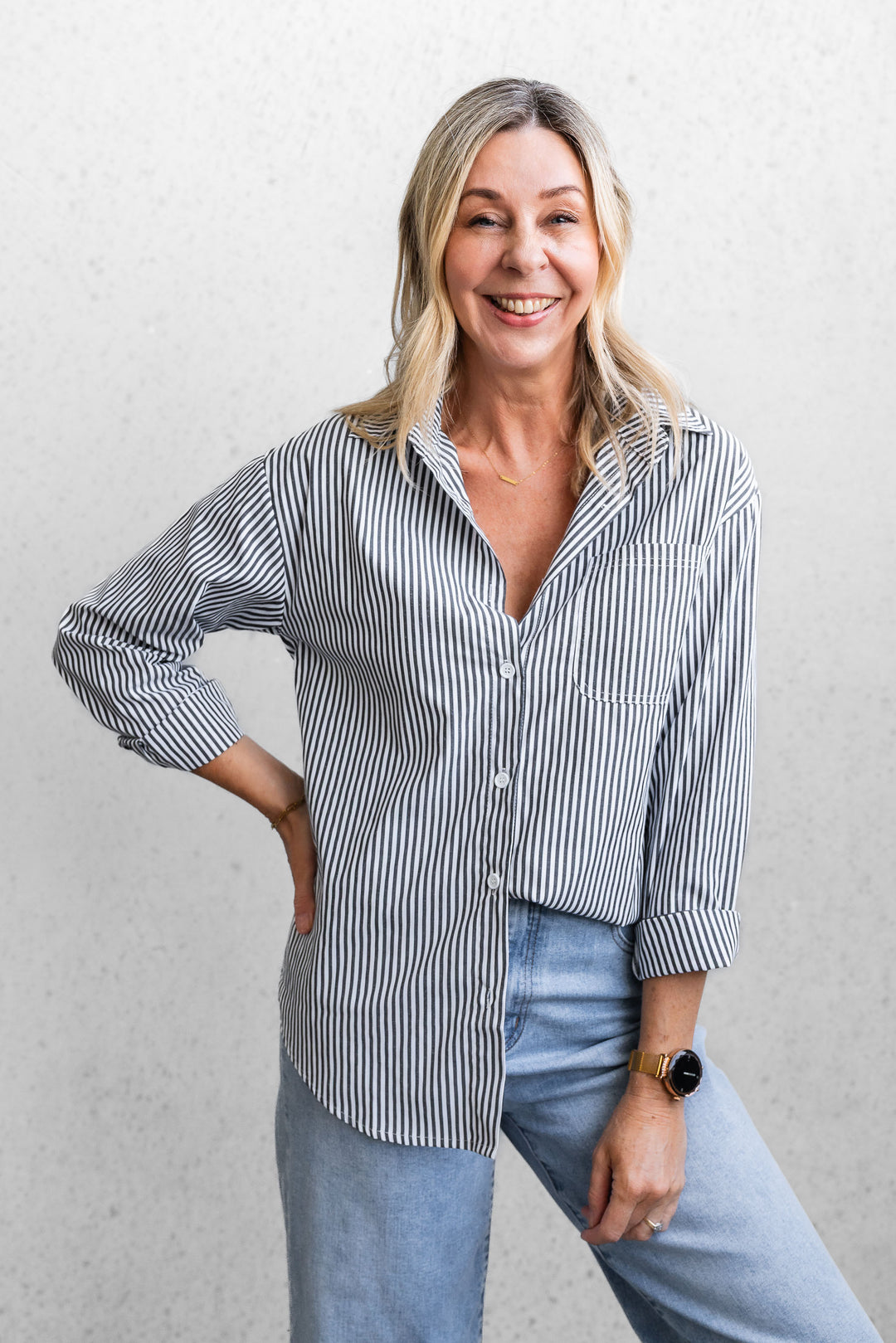 Classic Stripe Shirt - White / Black