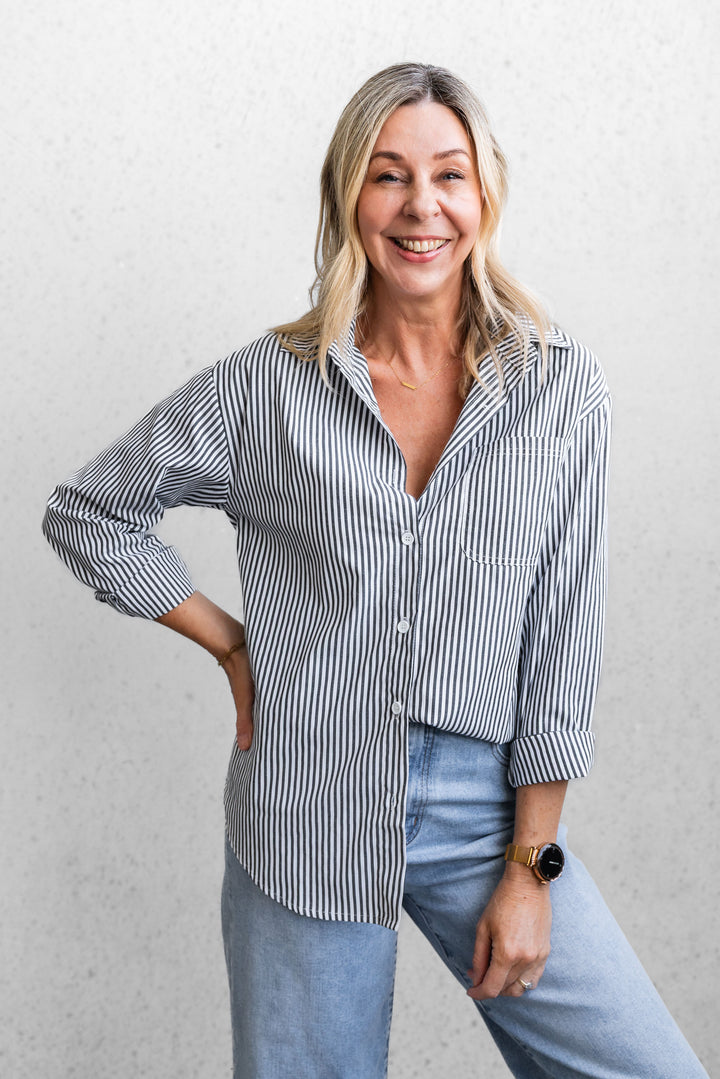 Classic Stripe Shirt - White / Black