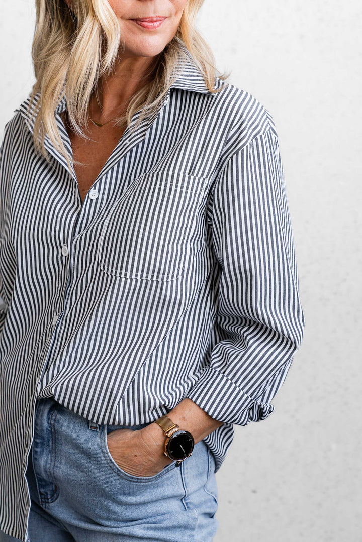 Classic Stripe Shirt - White / Black
