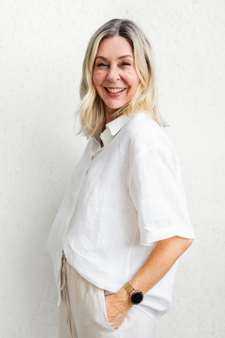 Lincoln Linen Shirt - White