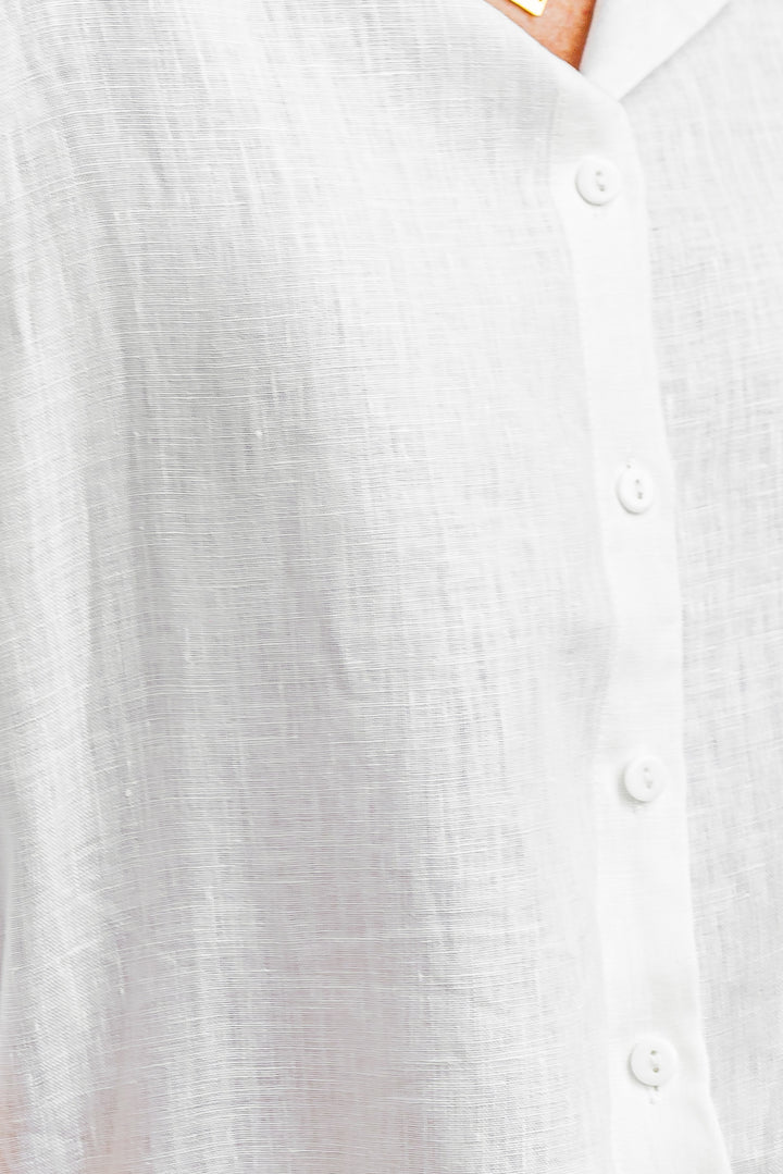 Lincoln Linen Shirt - White