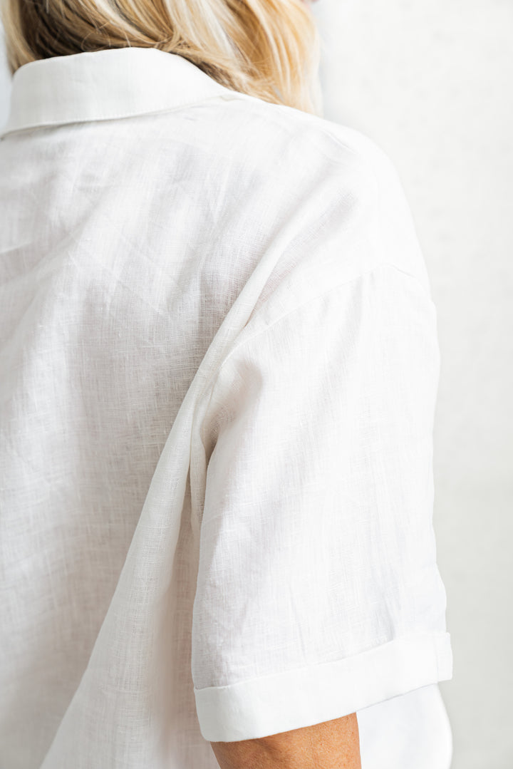 Lincoln Linen Shirt - White