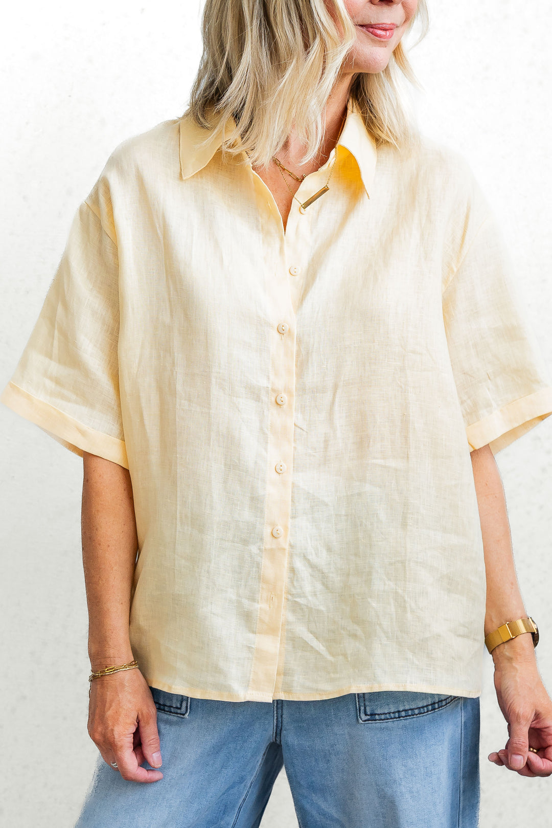 Lincoln Linen Shirt - Butter