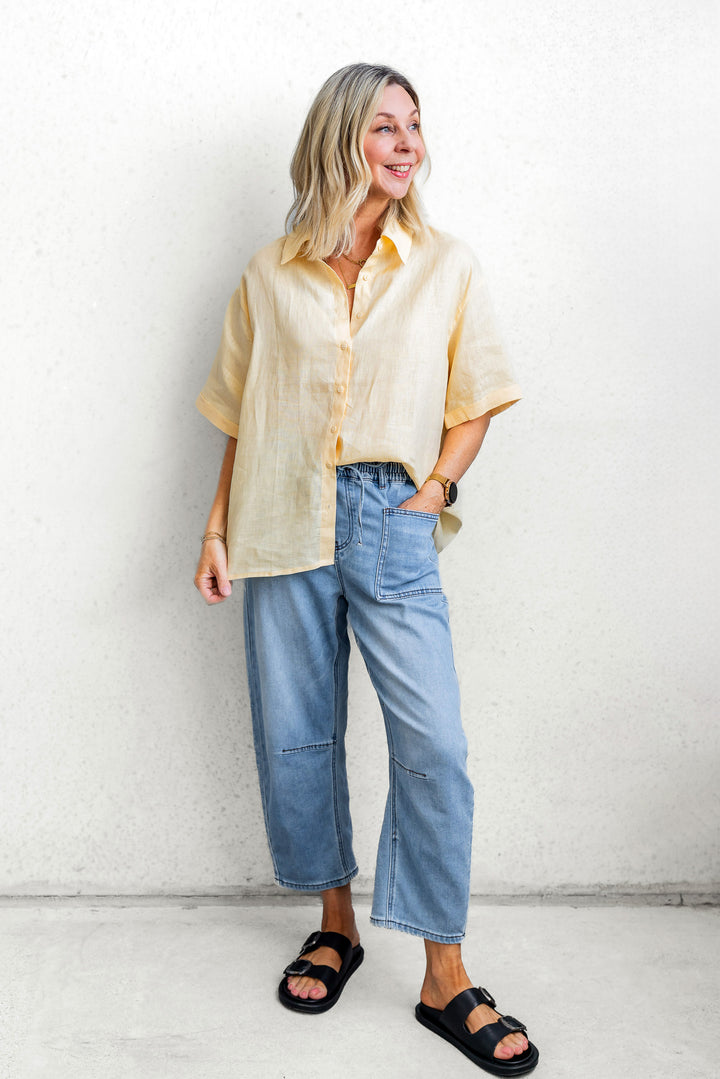 Lincoln Linen Shirt - Butter