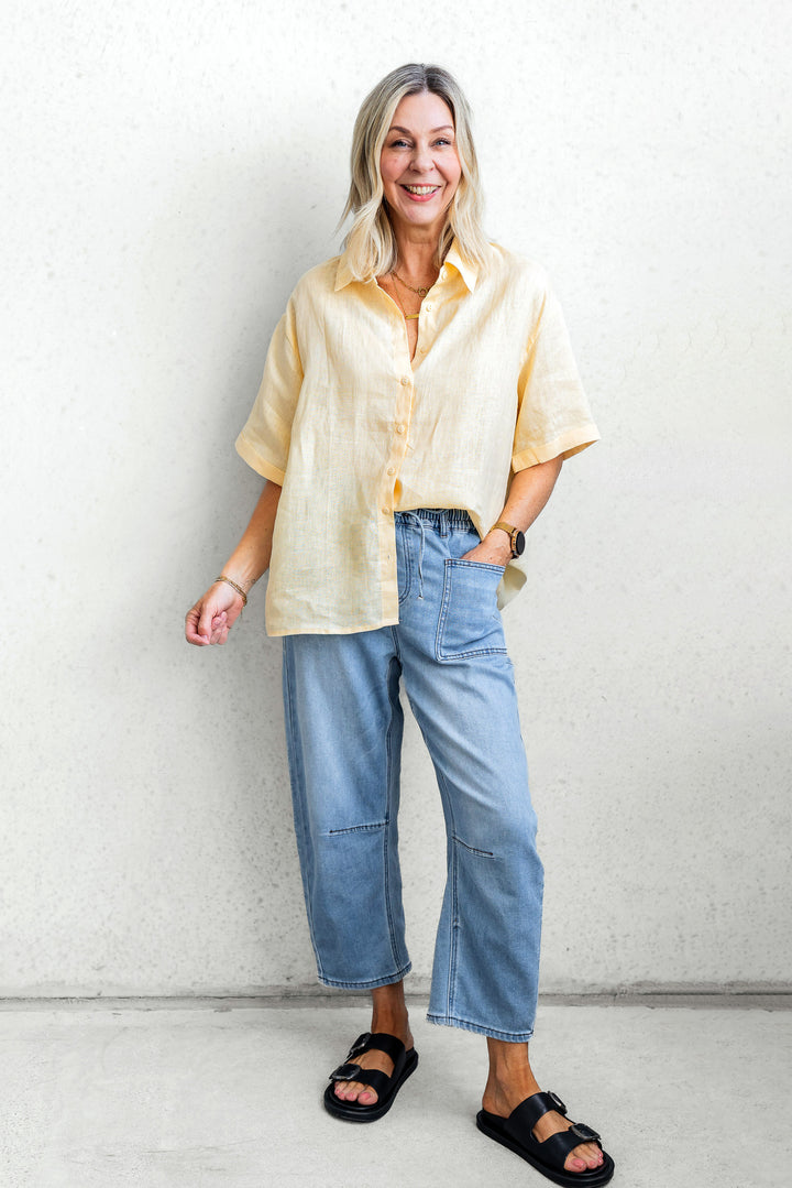 Lincoln Linen Shirt - Butter