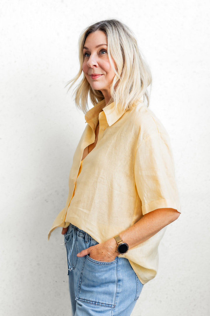 Lincoln Linen Shirt - Butter