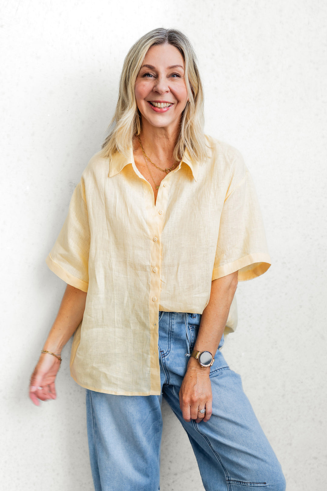 Lincoln Linen Shirt - Butter