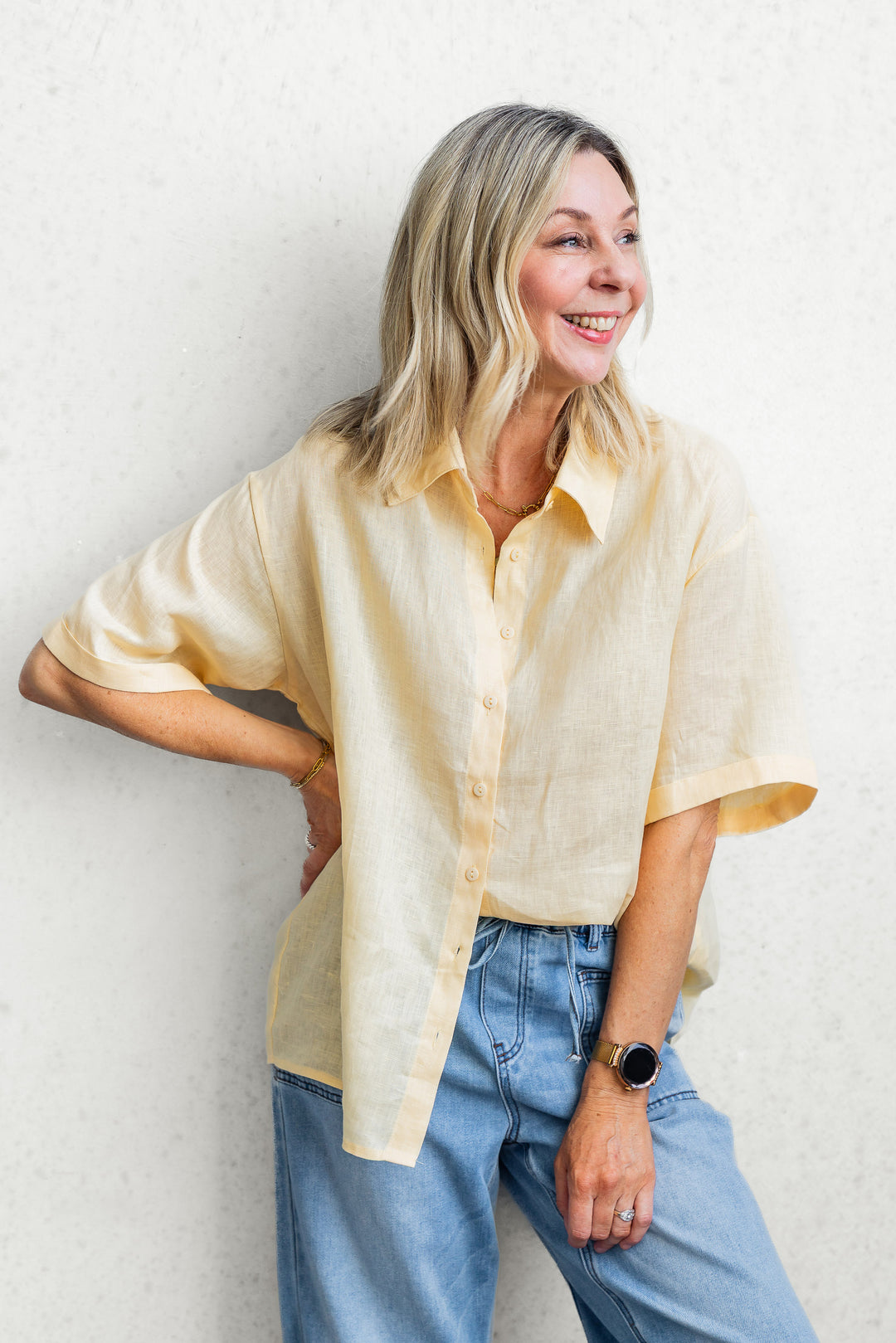 Lincoln Linen Shirt - Butter