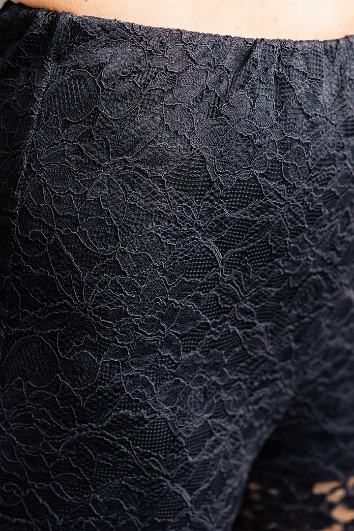 Zara Lace Pant - Black