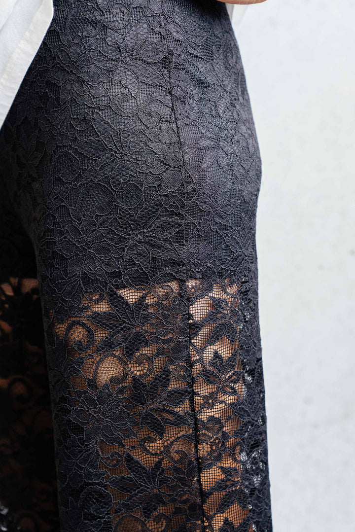 Zara Lace Pant - Black