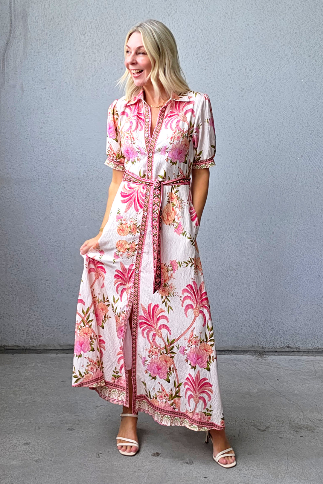 The Palms Midi Dress - Vanilla