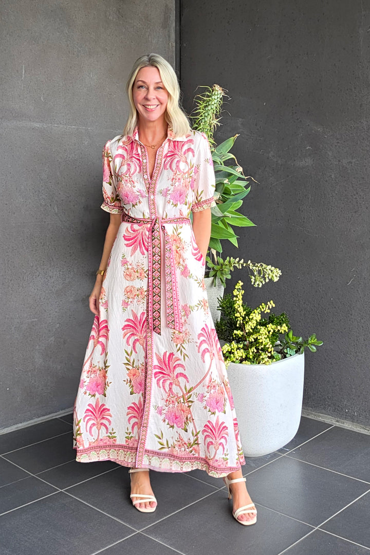 The Palms Midi Dress - Vanilla