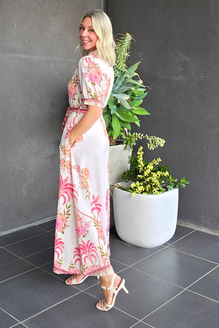 The Palms Midi Dress - Vanilla
