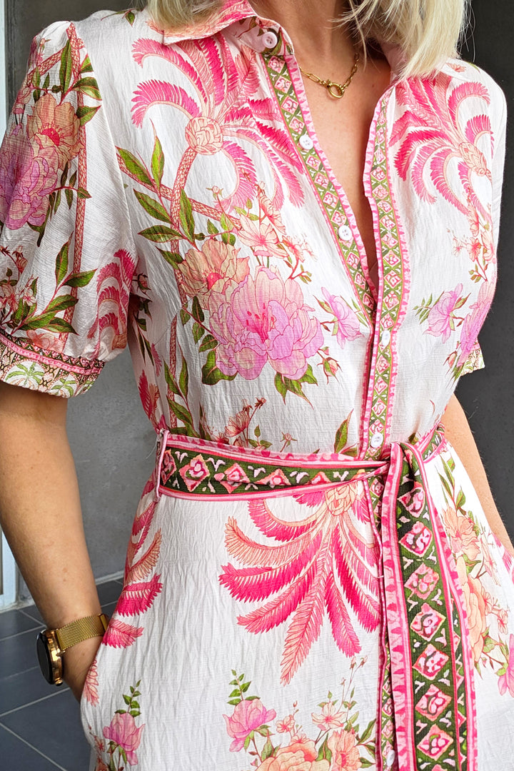 The Palms Midi Dress - Vanilla