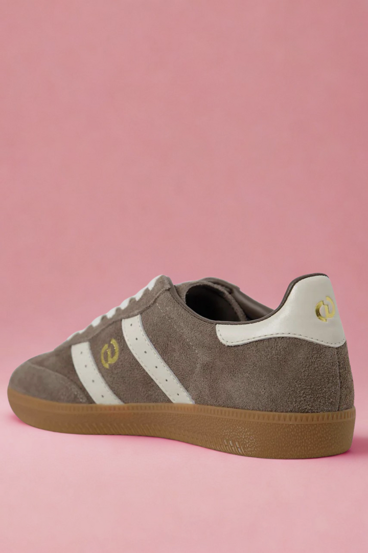 Parallel Suede Sneaker - Walnut/Ivory