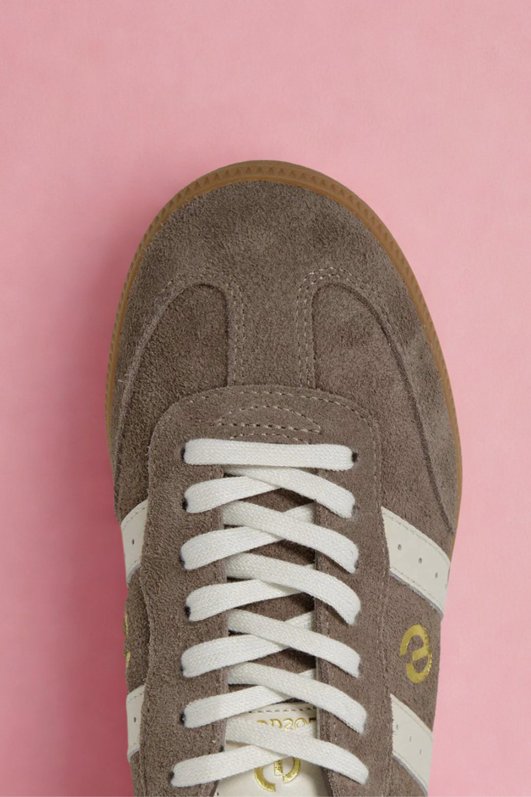 Parallel Suede Sneaker - Walnut/Ivory
