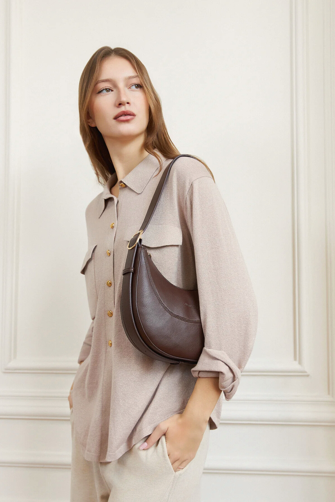 Lane Crossbody Bag - Chocolate - Mabel and Woods