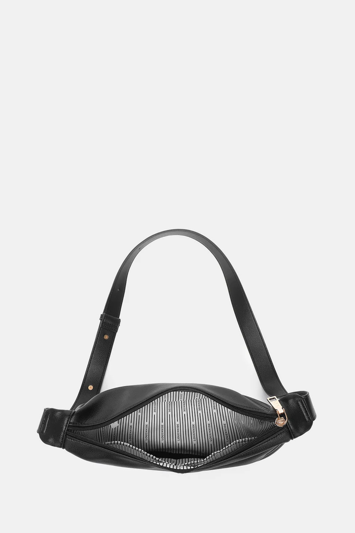 Sylvia PU Crossbody Bag - Black