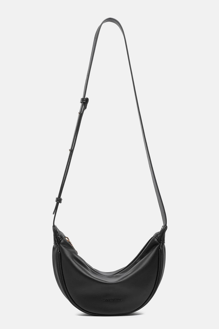 Sylvia PU Crossbody Bag - Black
