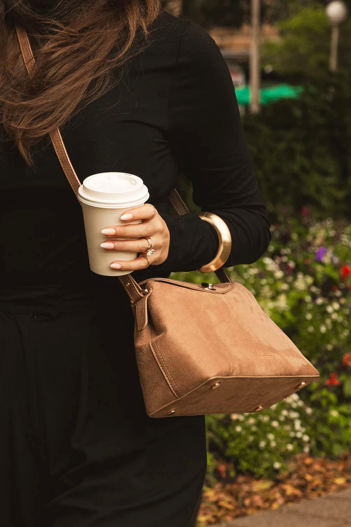 Nicole Suedette Handbag - Honey
