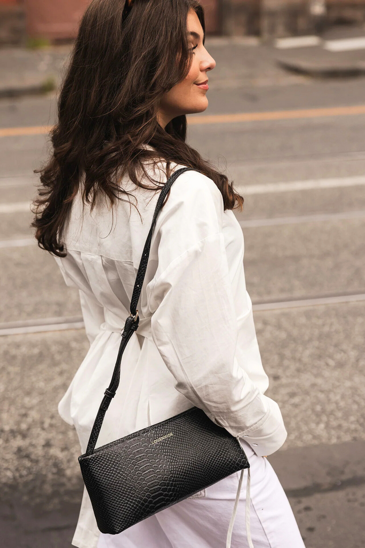 Lara Bag - Black Croc