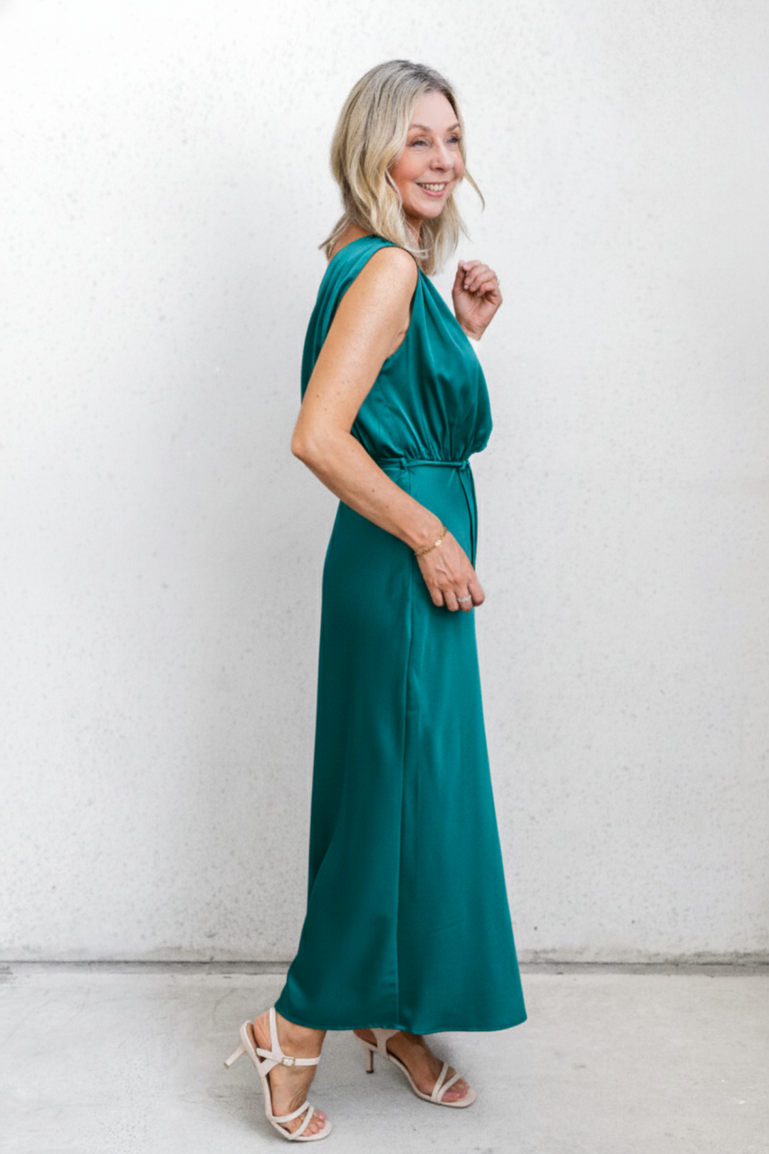 Emerald Off Shoulder Dress