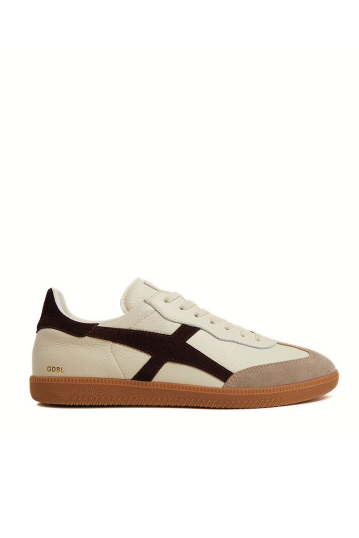 Crossroads Leather Sneaker - Ivory / Coffee