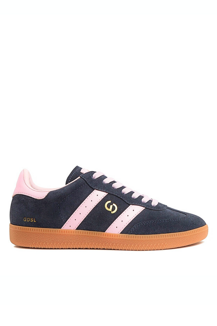 Parallel Suede Sneaker - Navy/Pink