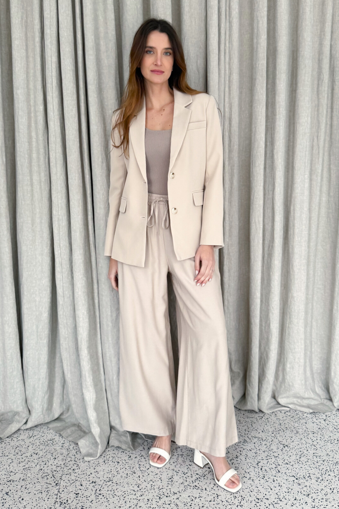 Relaxed Blazer - Sand