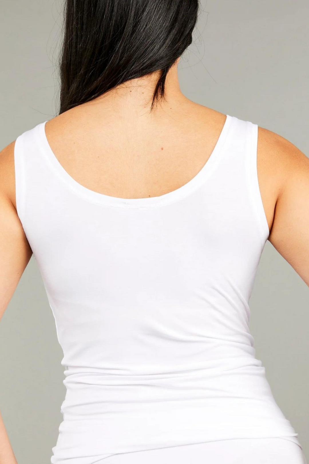 Tani Scoop Tank - White