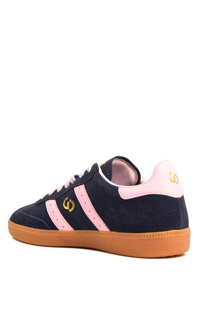 Parallel Suede Sneaker - Navy/Pink