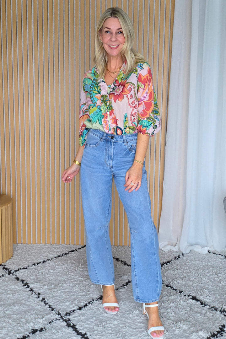 Ruffle Shirt - Pink