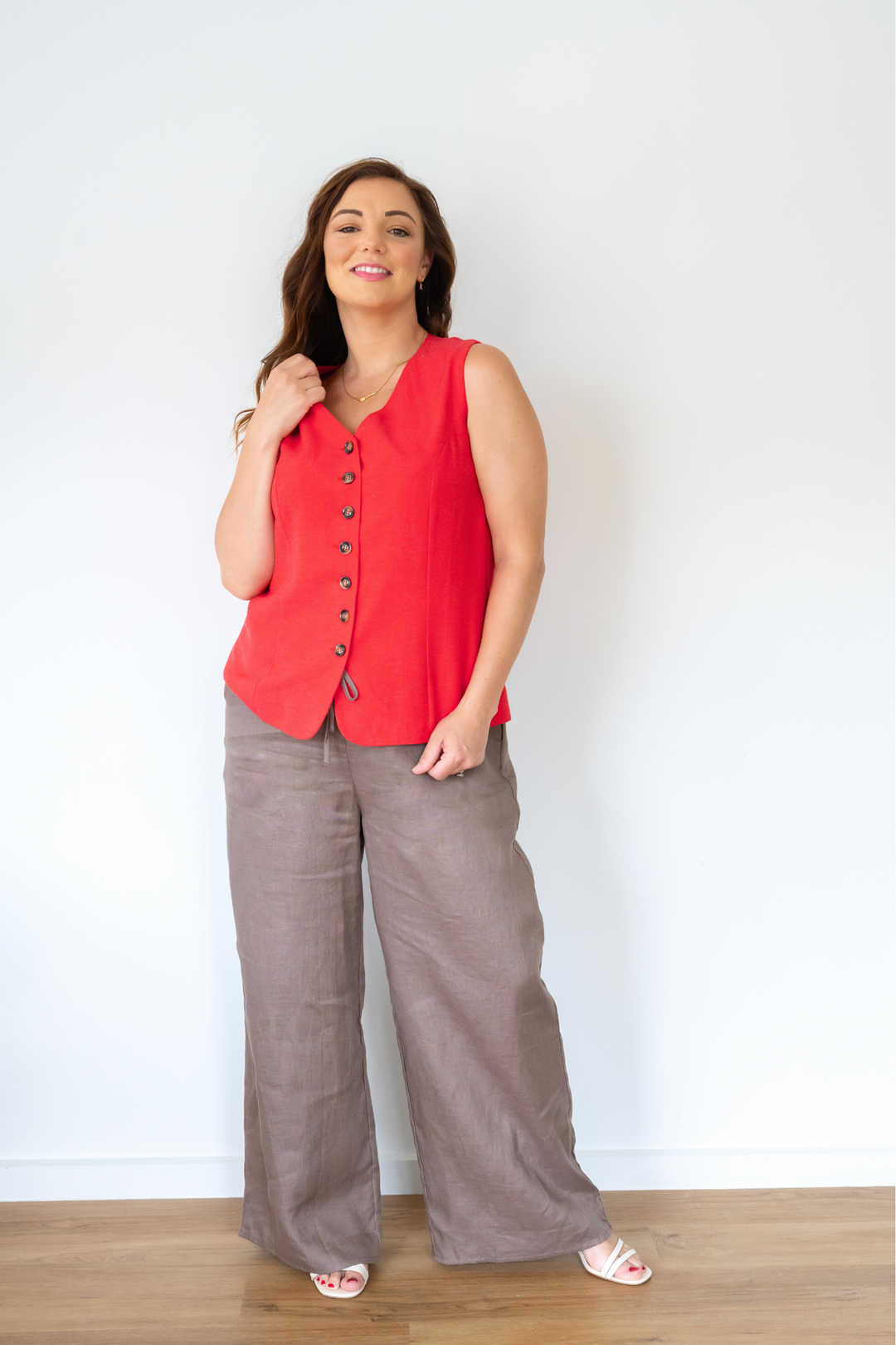 Darcy Linen Pant - Mocha