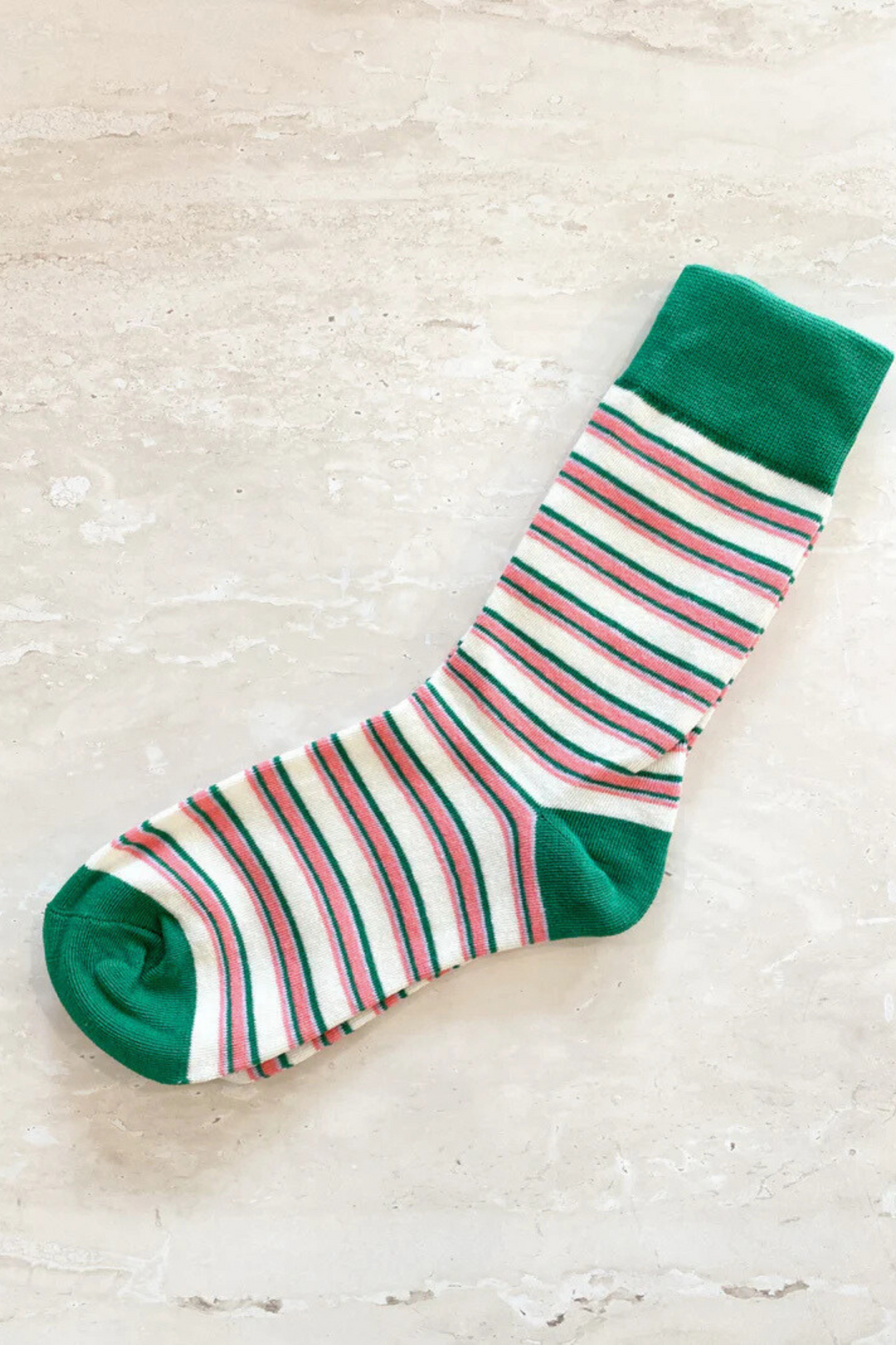 Pinstripe Block Crew Socks