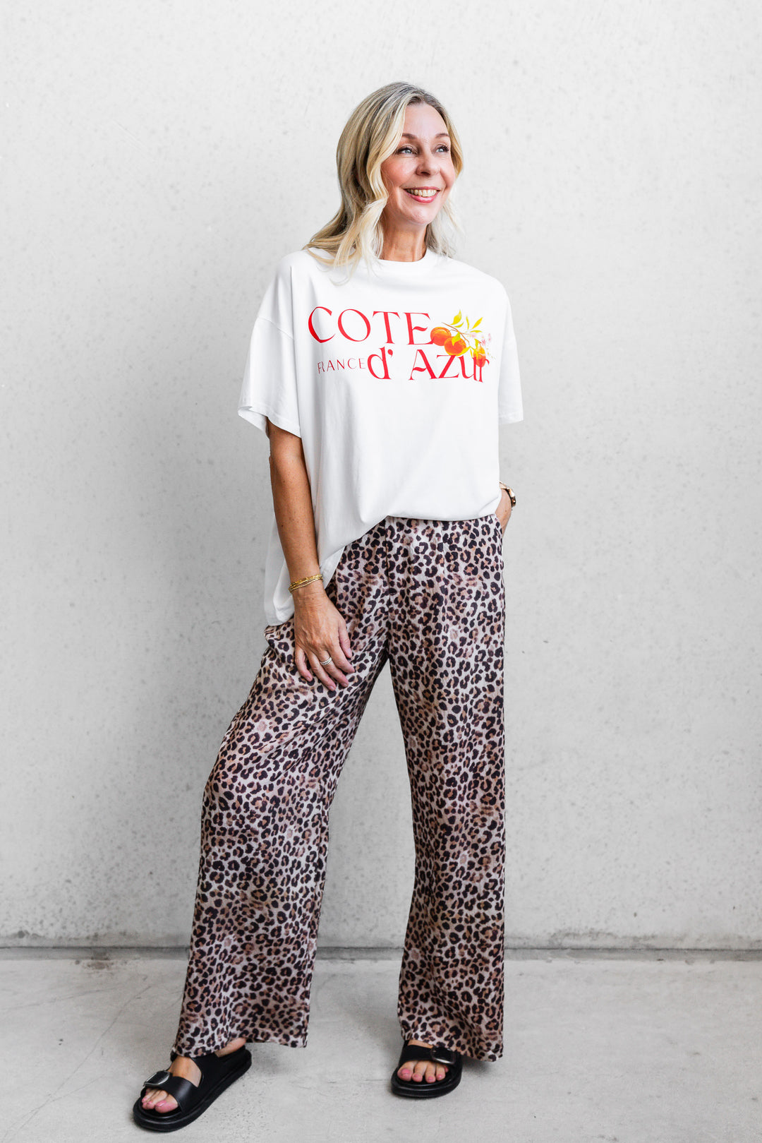 Leopard Wide Leg Pants