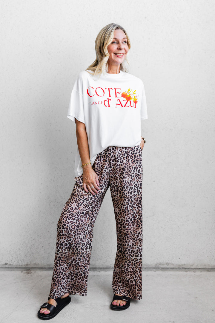 Leopard Wide Leg Pants