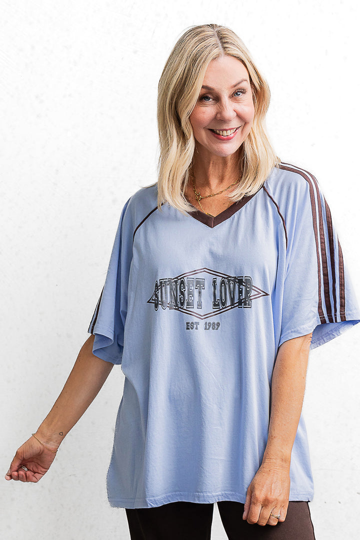 Sunset Lover Tee - Periwinkle