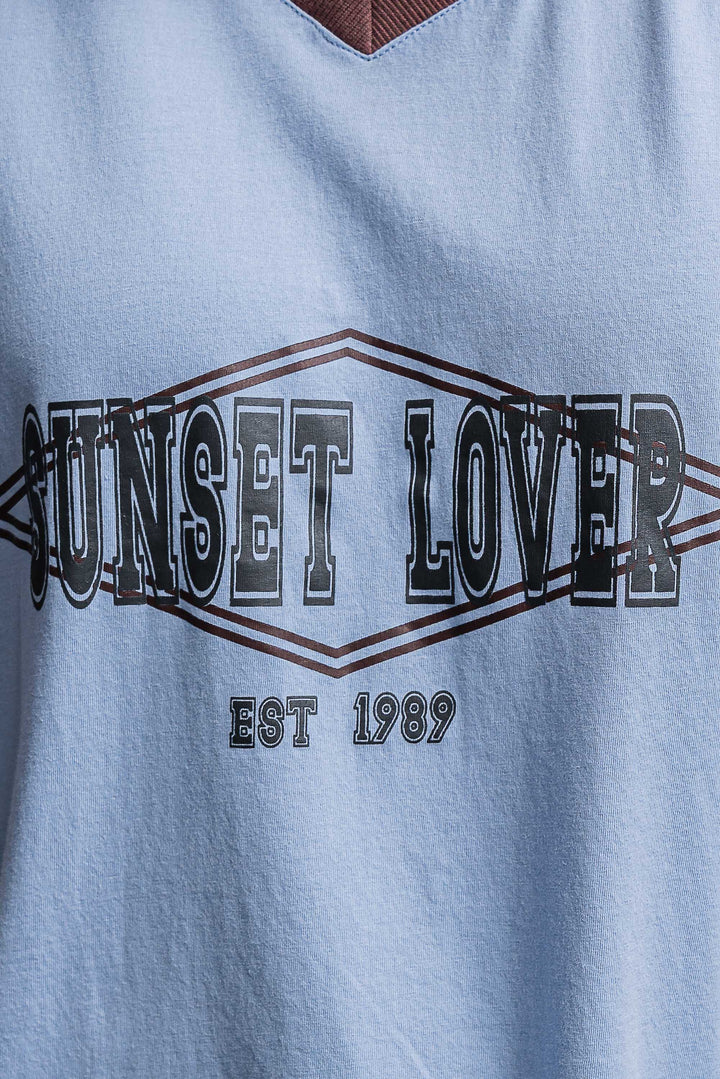 Sunset Lover Tee - Periwinkle
