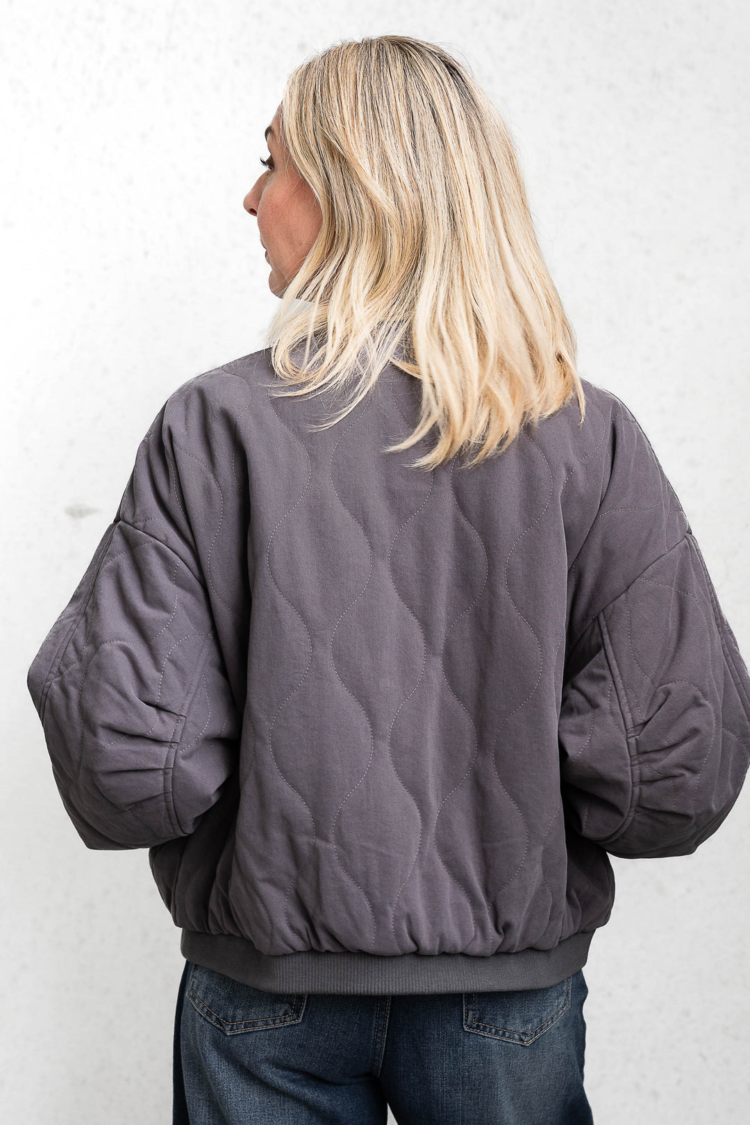 Stace Padded Jacket - Grey - Mabel and Woods