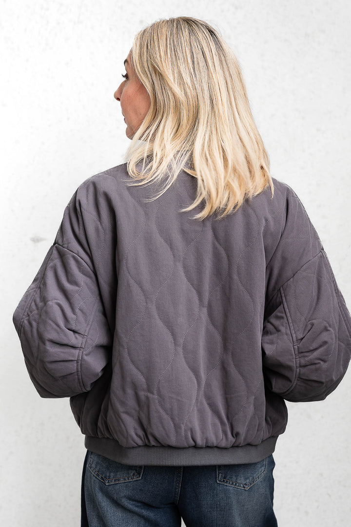 Stace Padded Jacket - Grey - Mabel and Woods