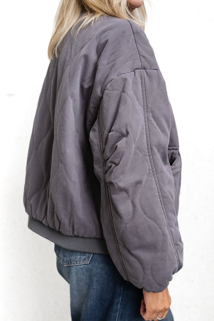 Stace Padded Jacket - Grey - Mabel and Woods