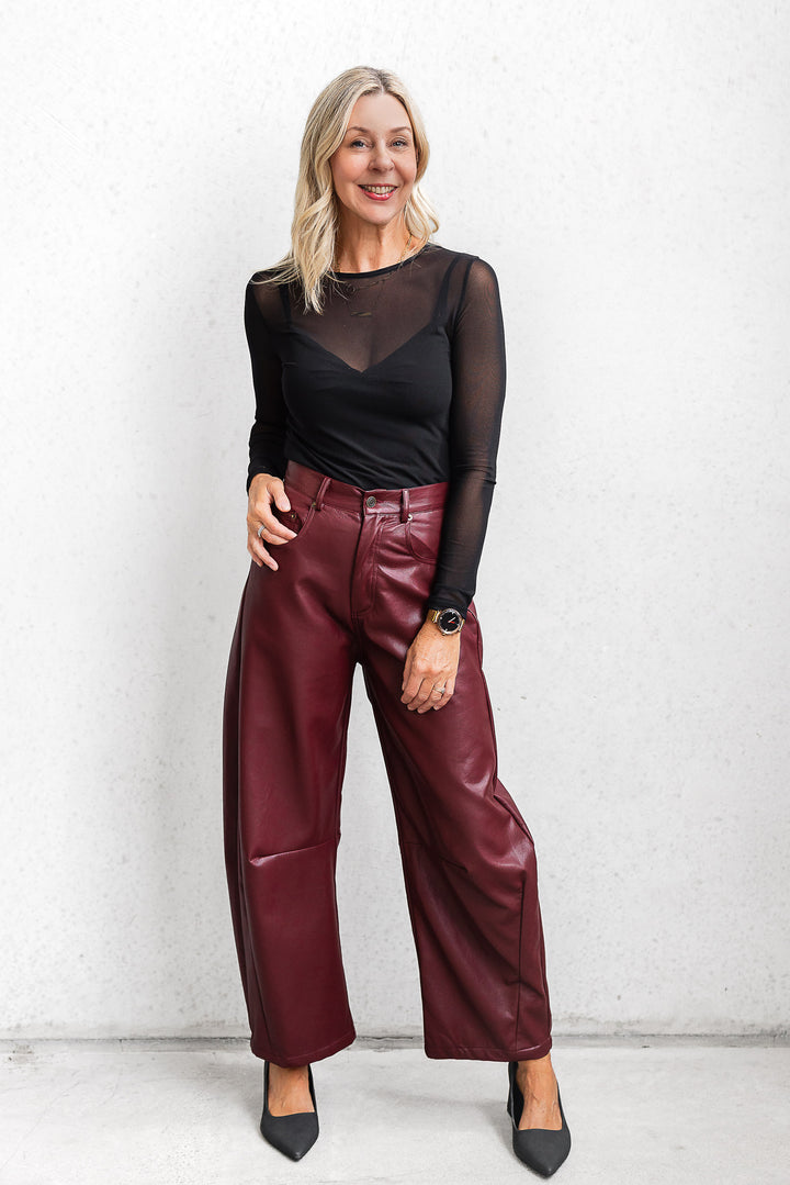 Bordeaux Barrel Pant