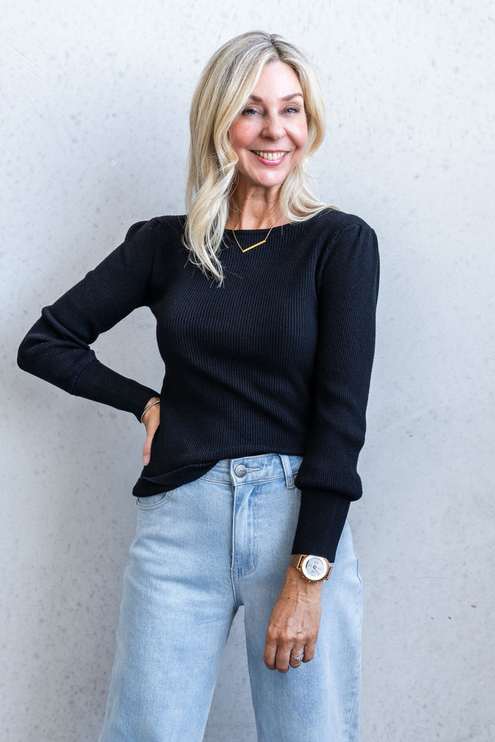Isabella Rib Knit - Black