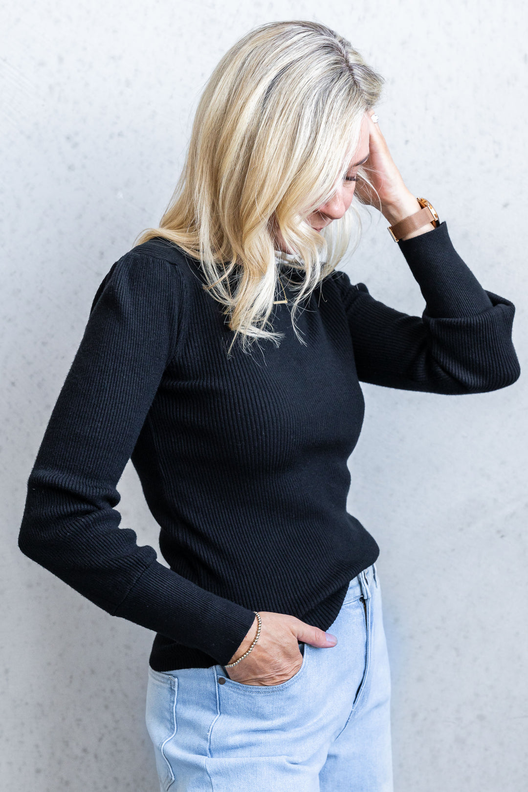 Isabella Rib Knit - Black