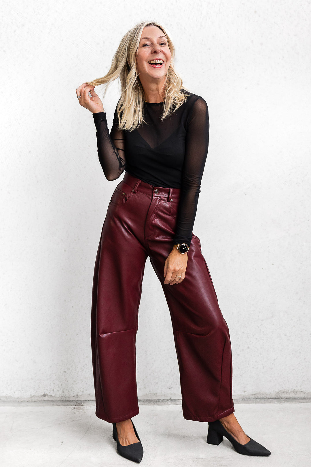 Bordeaux Barrel Pant