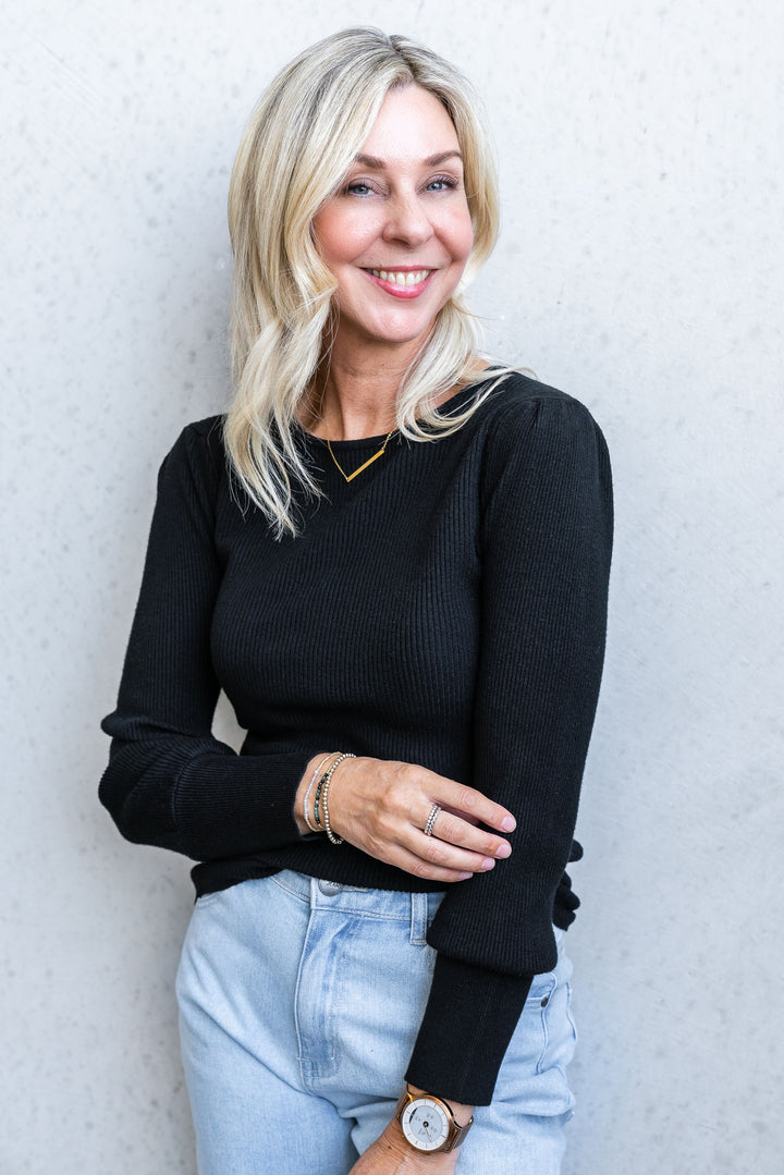 Isabella Rib Knit - Black