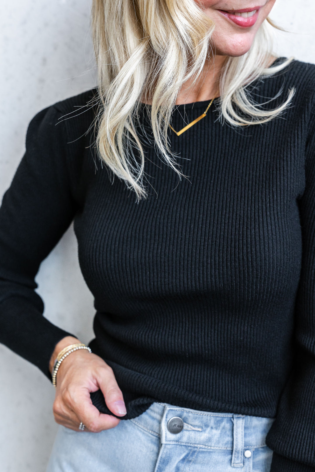 Isabella Rib Knit - Black