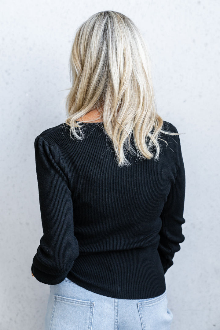 Isabella Rib Knit - Black