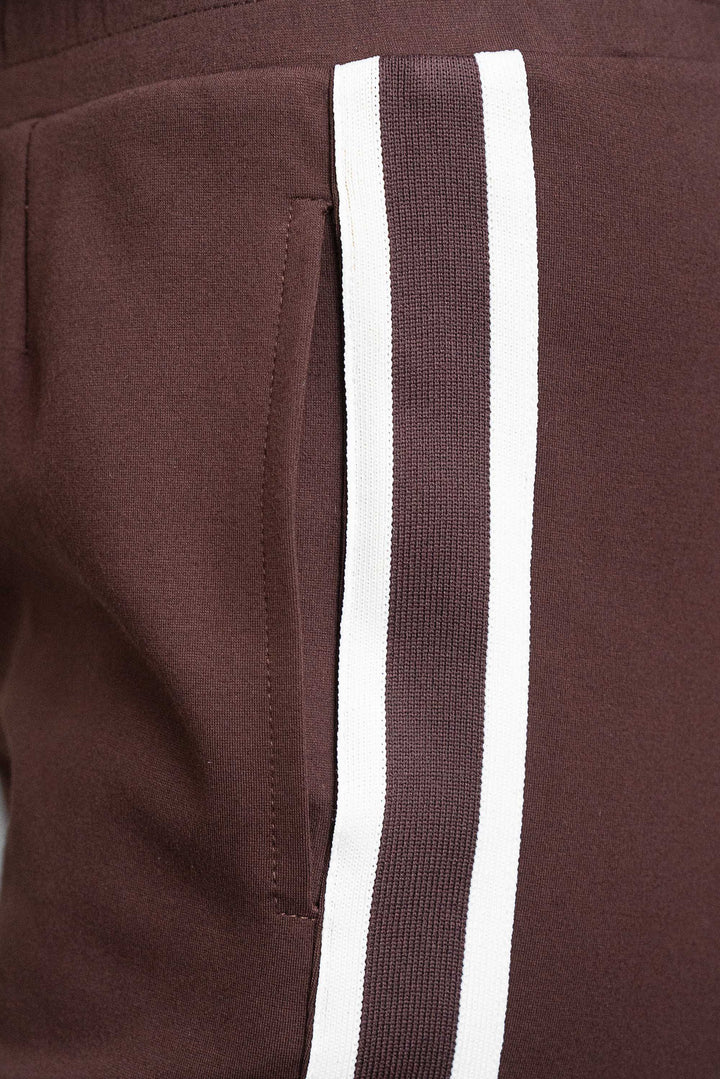 Coffee Bean Side Stripe Pants
